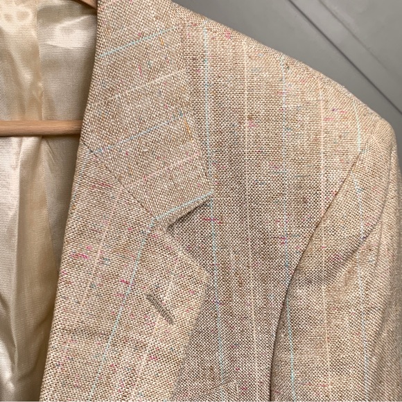 Mens Tan Blazer Jacket Size 41R - Picture 5 of 14